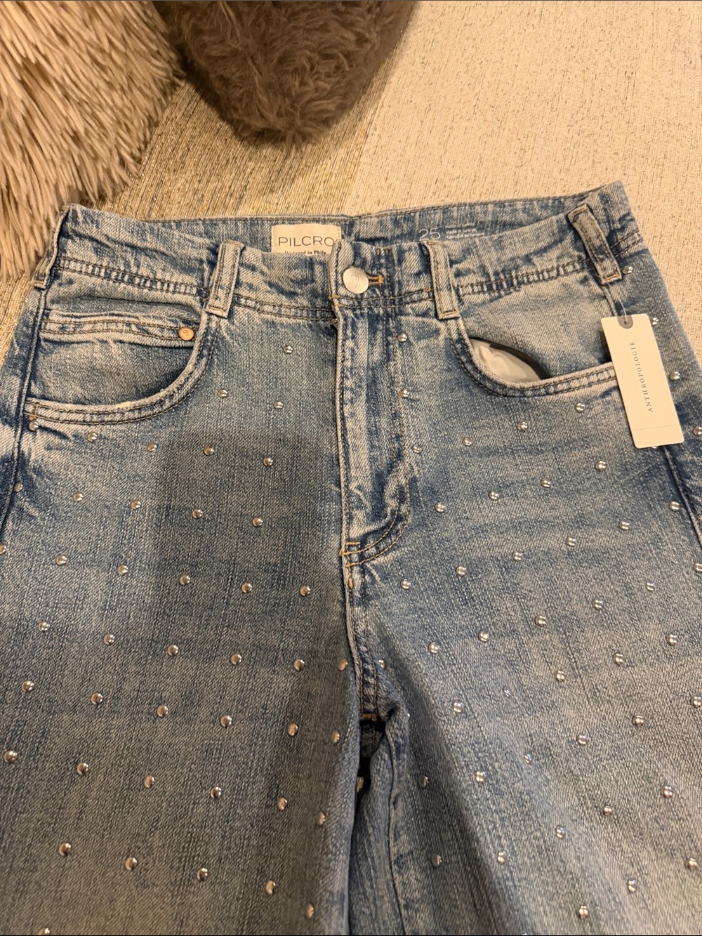 Anthropologie Pilcro Studded Jeans 25 NWT - Picture 8 of 14